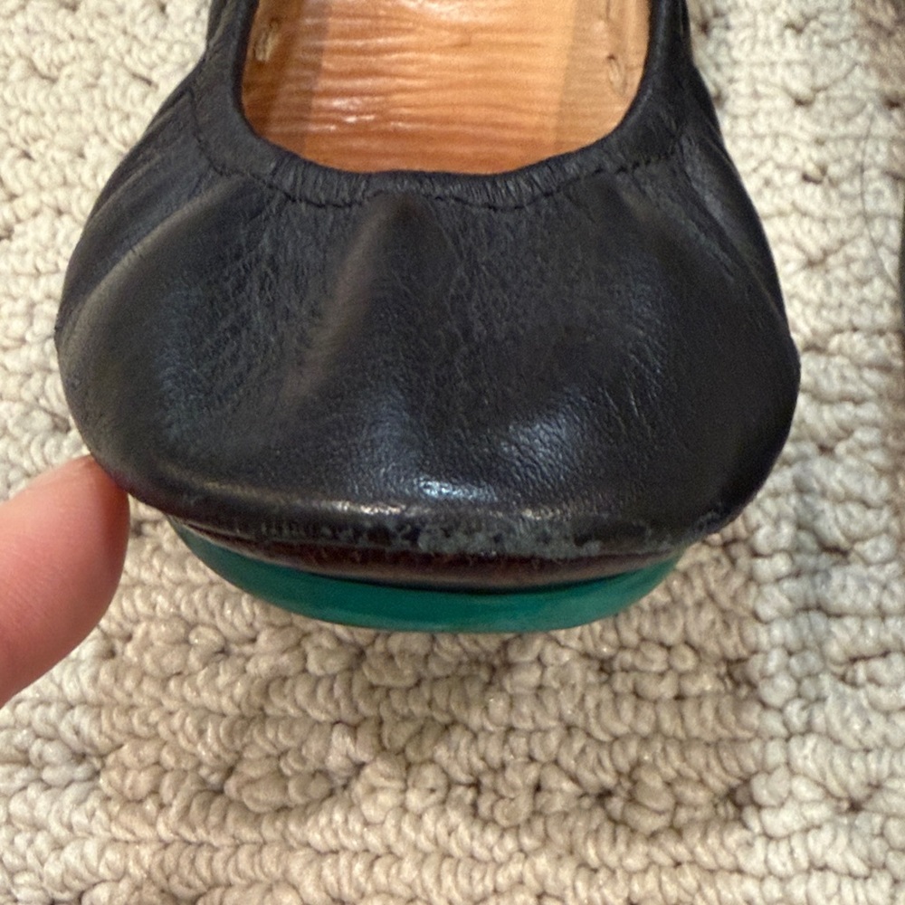 Tieks Black Leather Flats - Picture 4 of 7